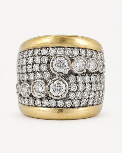 Anillo De plata y oro | Circonias