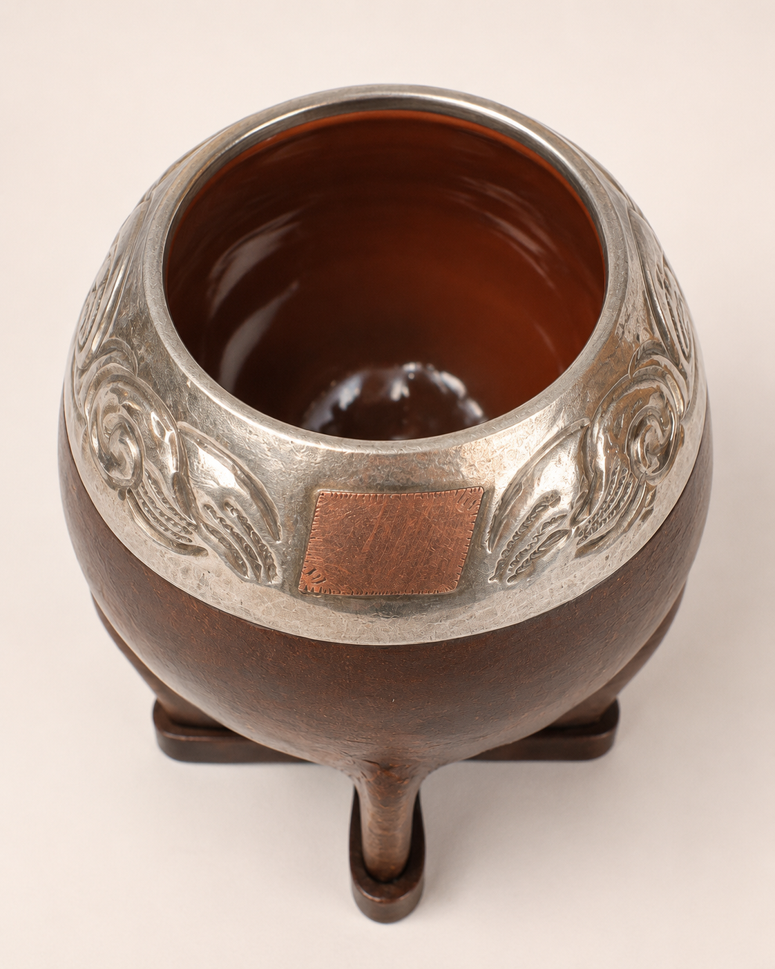 Mate Torpedo de Cerámica | Plata y Oro