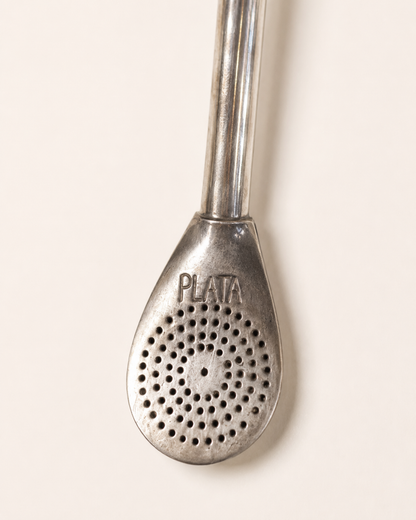Bombilla de plata | lisa