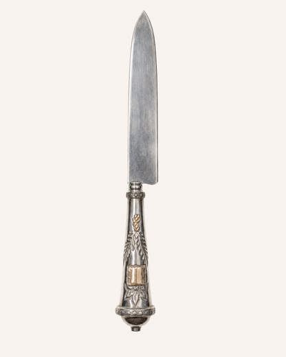 Cuchillo criollo de plata y oro| Hoja franz wenk solingen
