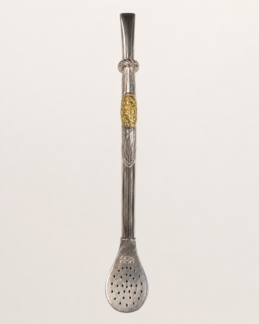 Bombilla de plata | escudo uruguayo de Oro