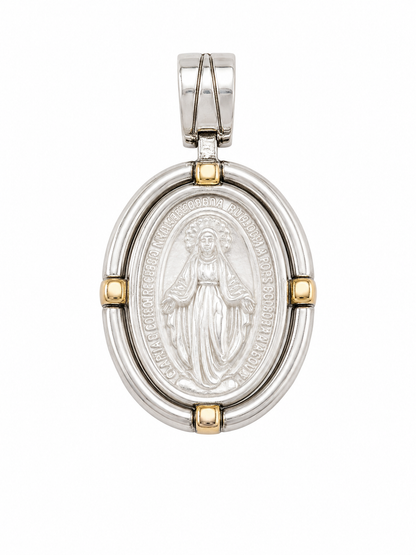 Dije De Plata Y Oro | Virgen Milagrosa