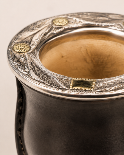 Mate imperial de Cerámica | Plata y Oro