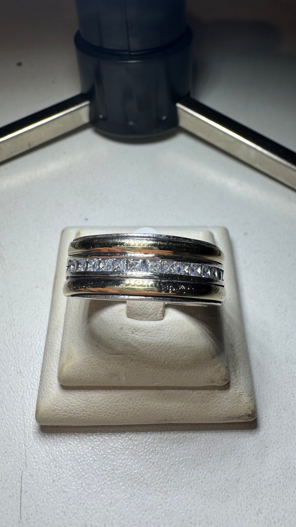 Anillo de Plata y Oro | Circonias