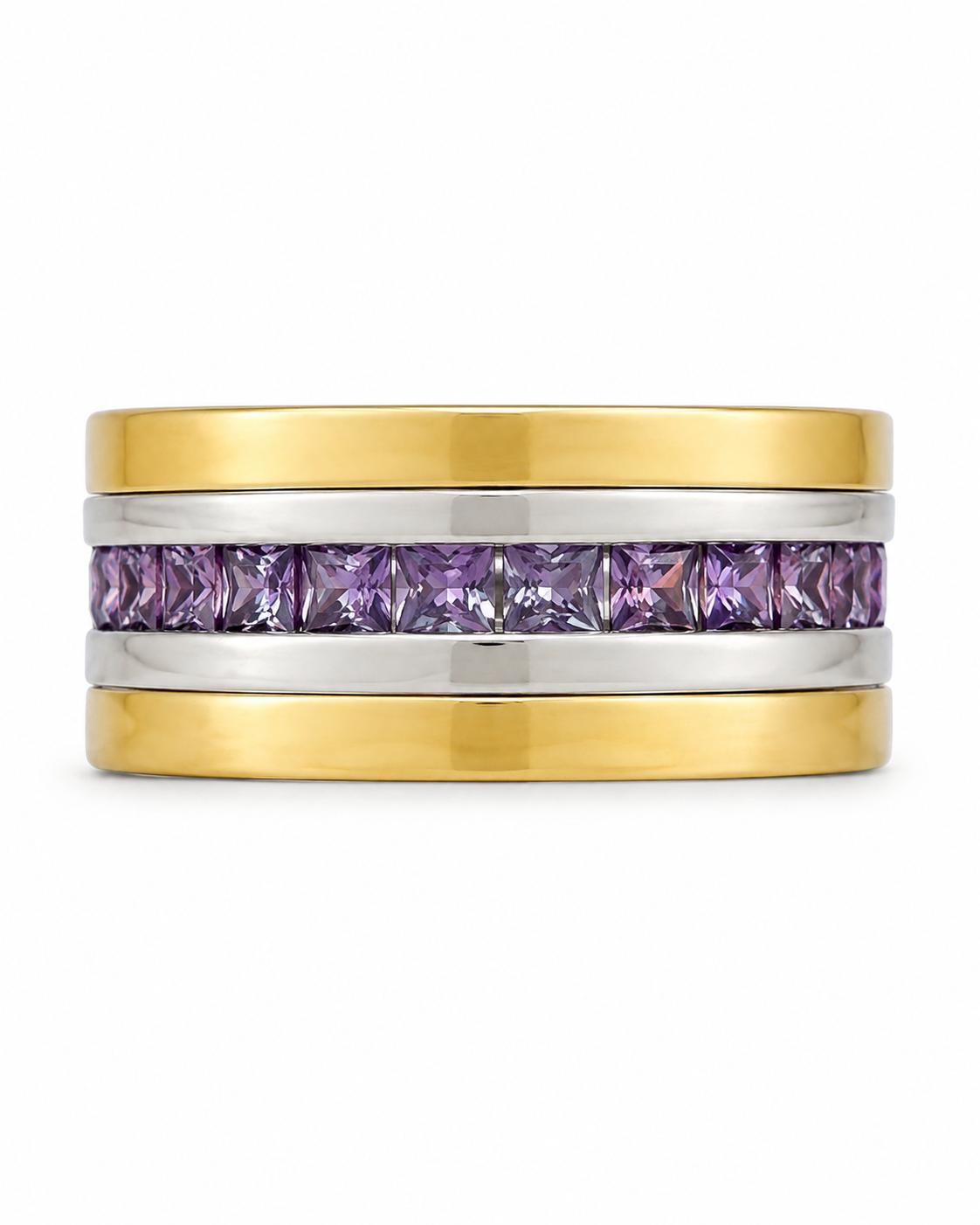 Anillo De Plata Y Oro | Cristal De Roca