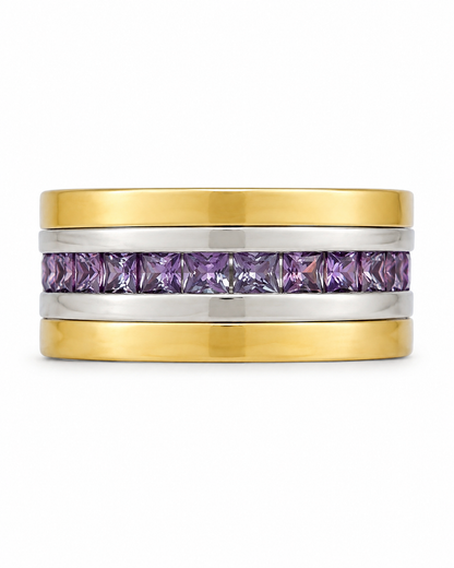 Anillo De Plata Y Oro | Cristal De Roca