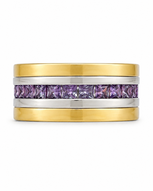 Anillo De Plata Y Oro | Cristal De Roca