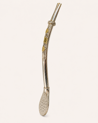 Bombilla de plata | apliques y tarjeta de Oro