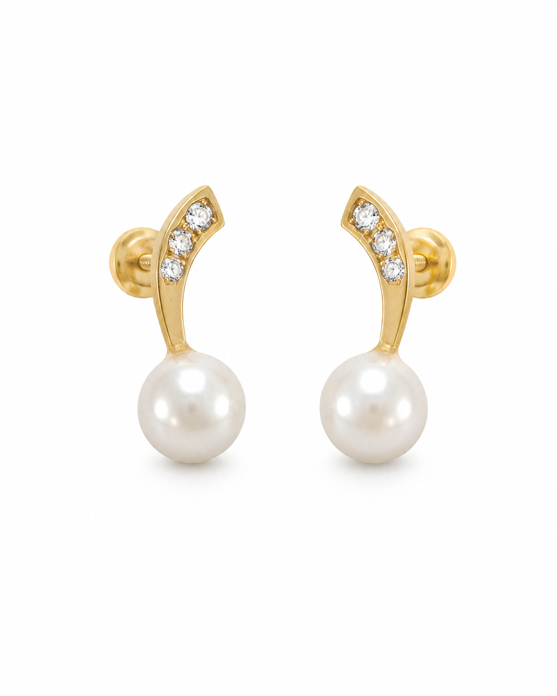 Caravanas de Oro 18 kilates | Perlas de Cultivo