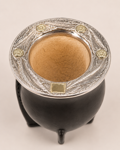 Mate imperial de Cerámica | Plata y Oro