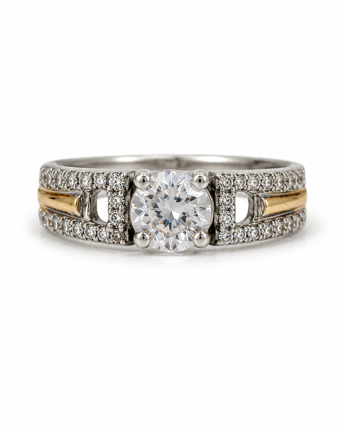 Anillo de Plata y Oro | Circonias