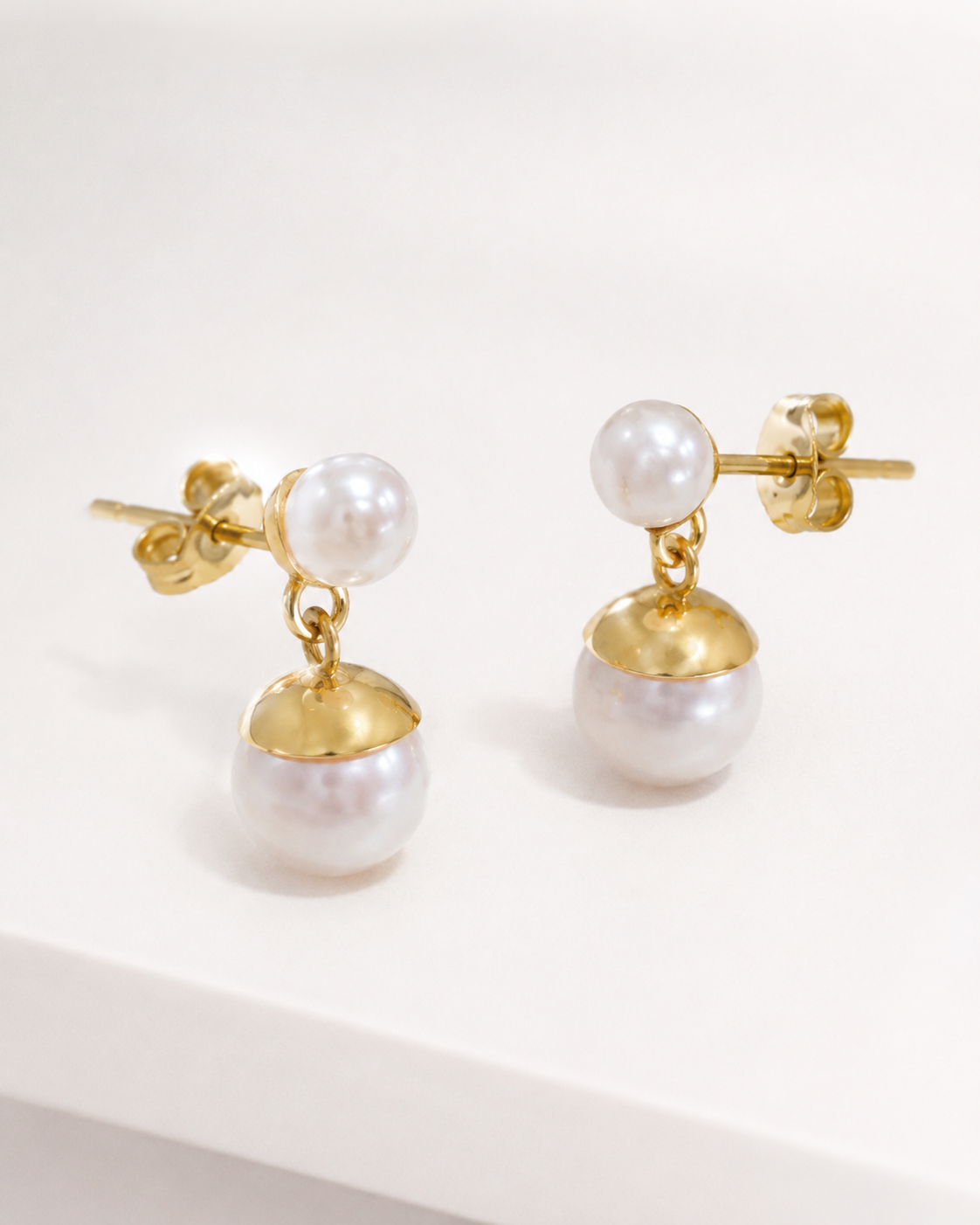Caravanas de Oro 18 kilates | Perlas de Cultivo