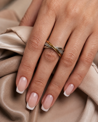 Anillo de Plata y Oro | Circonias