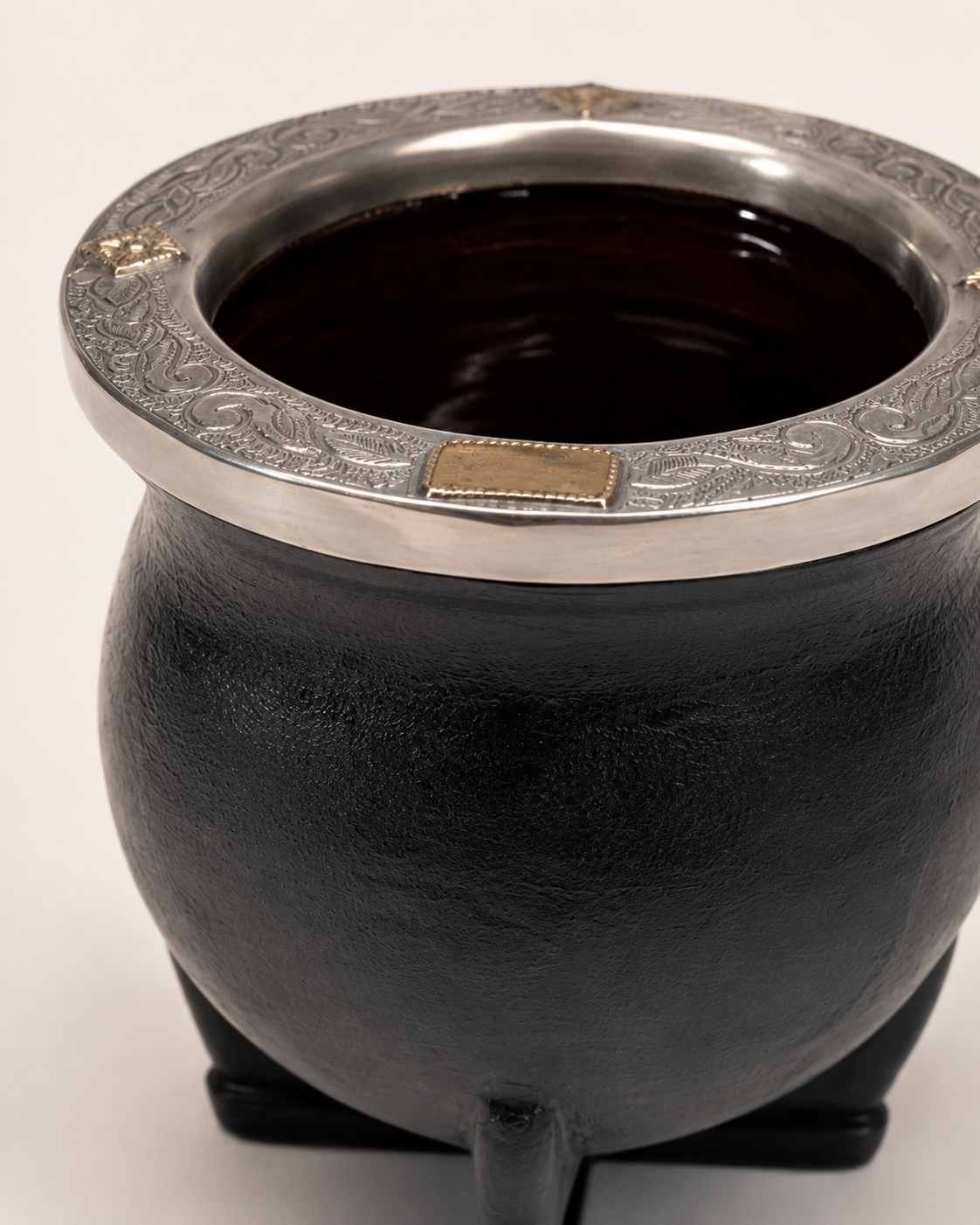 Mate Camionero de Cerámica | Plata y Oro