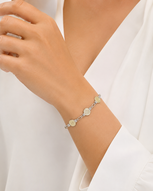 Pulsera de Plata y Oro | San Benito