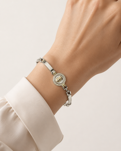 Pulsera de Plata y Oro | Virgen Niña