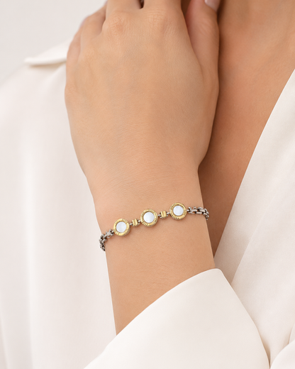 Pulsera de Plata y Oro | Nacar