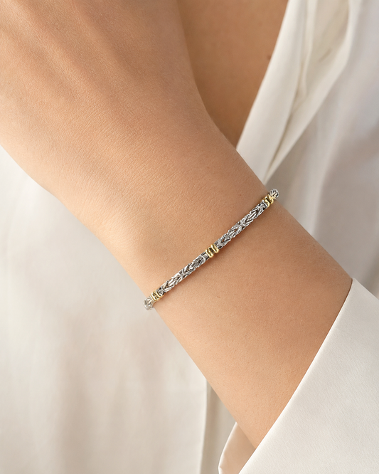 Pulsera de Plata y Oro | Trazo Indígena