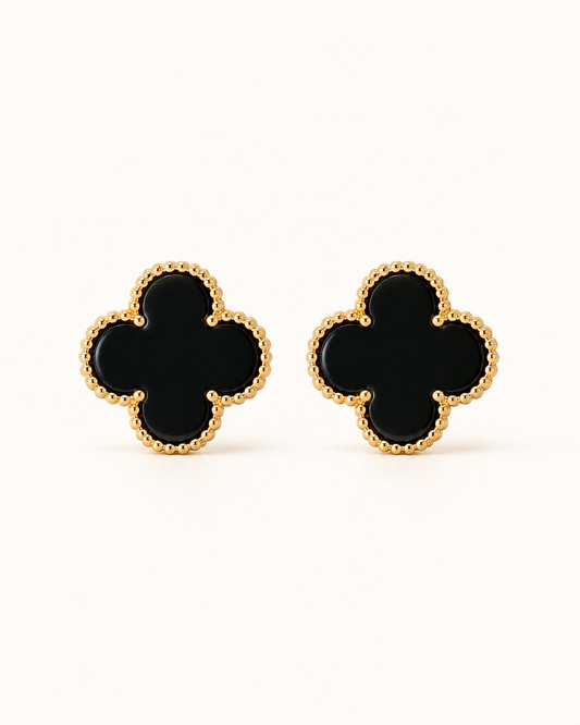 Caravanas de Oro 10 Kilates | Ónix