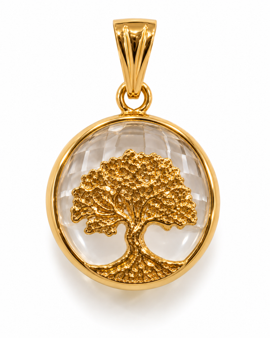 Dije Árbol de la vida oro 10 kilates | 12,3 mm