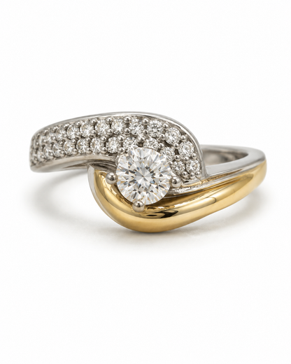 Anillo de Plata y Oro | Circonias