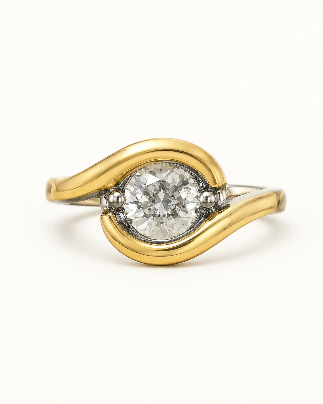 Anillo De Plata Y Oro | Circonia