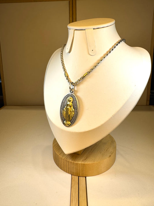 Conjunto De Plata Y Oro | Virgen Milagrosa