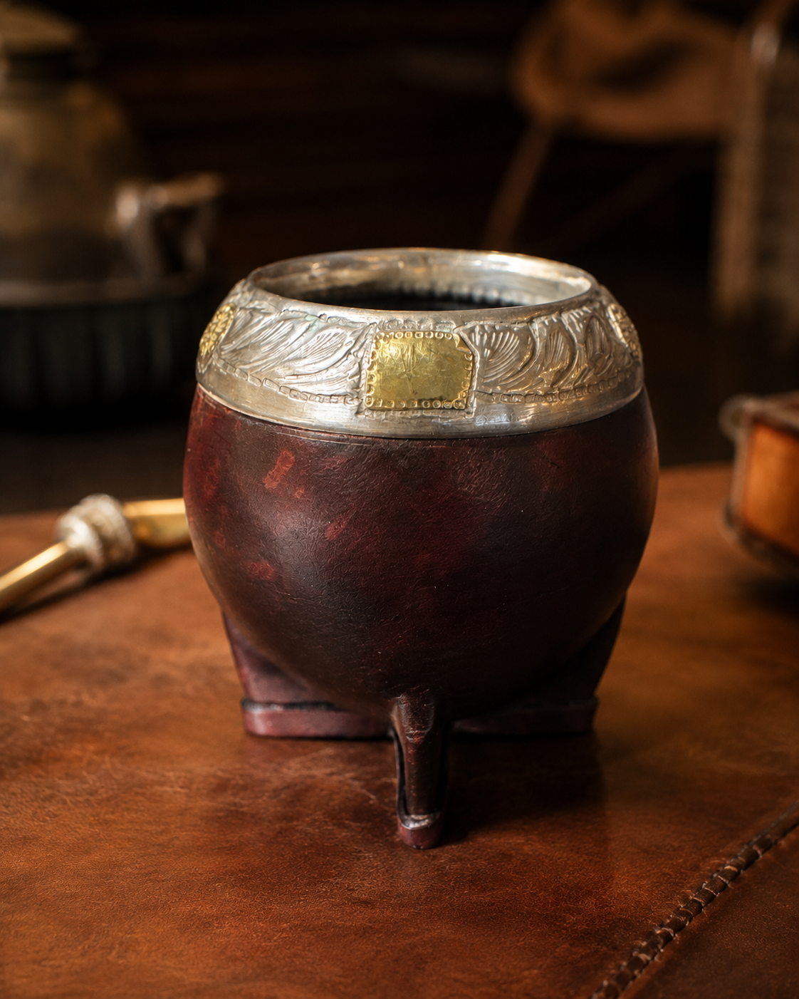 Mate torpedo de Cerámica | Plata y Oro