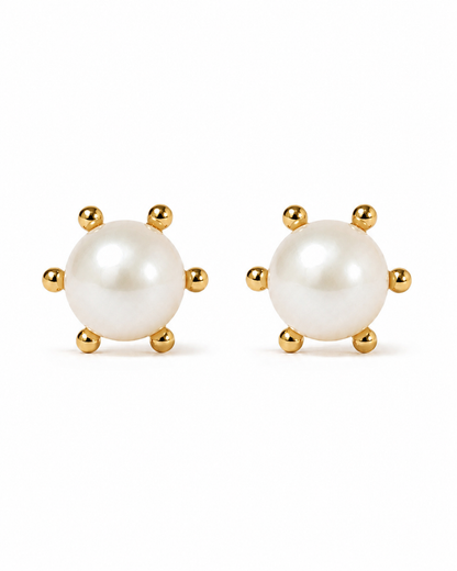 Caravanas de Oro 18 kilates | Perlas de Cultivo