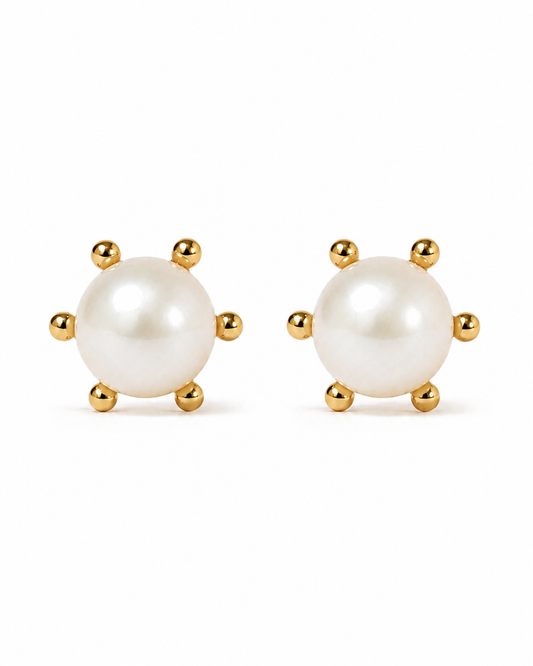Caravanas de Oro 18 kilates | Perlas de Cultivo