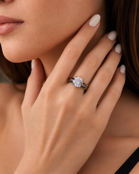 Anillo de Plata y Oro | Circonias