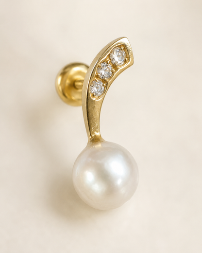 Caravanas de Oro 18 kilates | Perlas de Cultivo