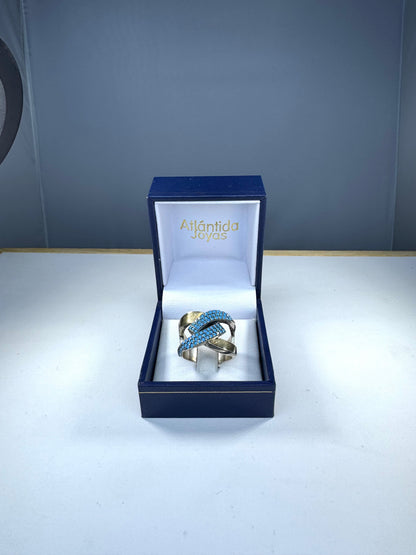 Anillo de Plata y Oro | Turquesas