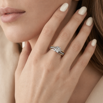 Anillo de Plata y Oro | Circonias