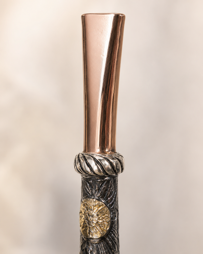 Bombilla de plata pavonada | apliques, boca y tarjeta de Oro