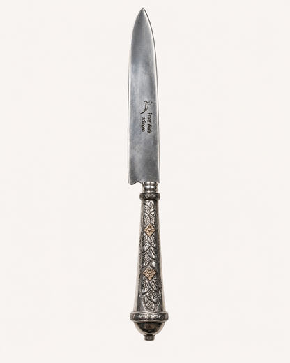 Cuchillo criollo de plata y oro| Hoja SOLINGEN GUAZUBIRÁ