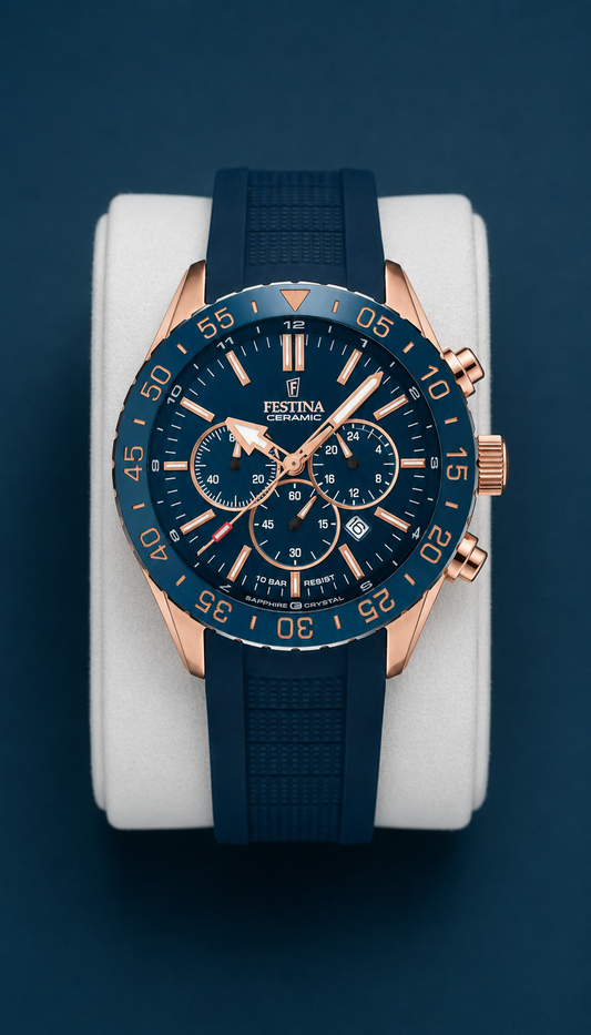 Reloj Festina | Ceramic Golden Blue